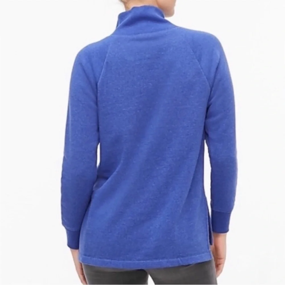 J.Crew Wide Button Collar Fleece Sweatshirt